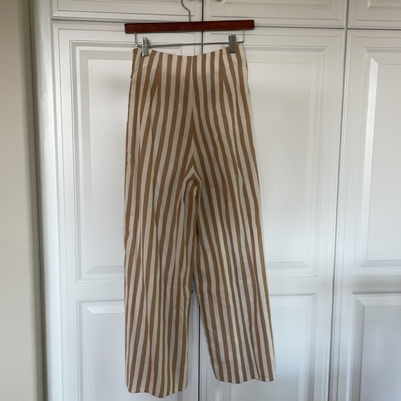 Lunik Wide leg stripe pants, paper bag waist S - Picture 2 of 8